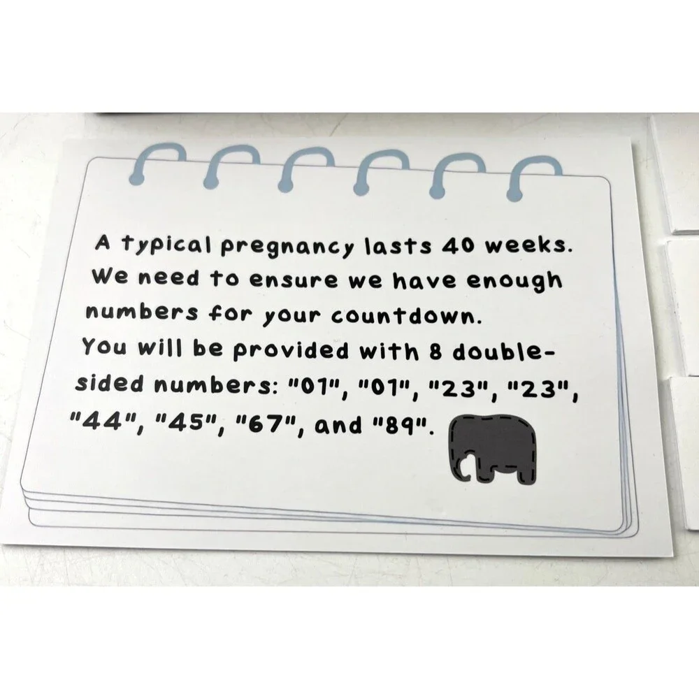 Pregnancy Countdown Sonogram Picture Frame with Number Cards & Frame